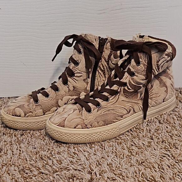 Band of Gypsies Eagle Hi-Top purple Sneakers size 6 - Picture 1 of 4